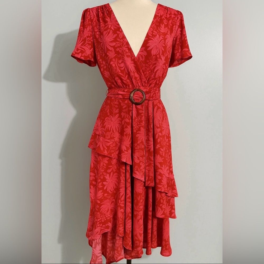 Sofia Vergara Red Floral Dress